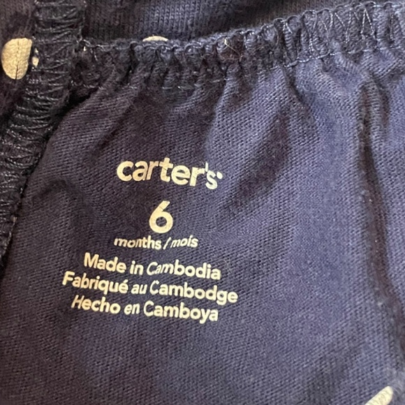 Carter’s girl 6 months romper butterfly blue white polka dots red stripes floral - Picture 5 of 5